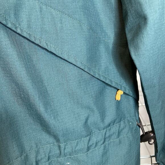 Vintage Alpine Design Men's Green Hooded‎ Full Zip Windbreaker Jacket Size S - Picture 10 of 14